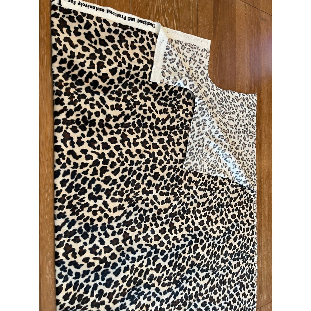 Joann Fabrics Leopard Print Faux Fur Material 60in x 54in Animal Print Textile